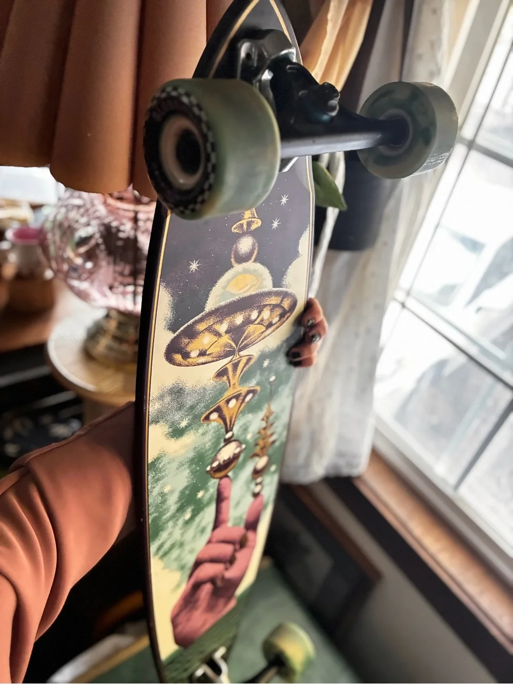 Globe Cosmic Lurker Never Used new longboard, trippy psychedelic